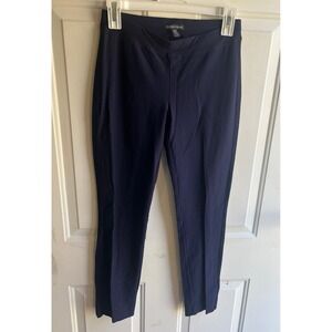 Eileen Fisher Women's Navy XXS Washable Crep Pull On Slim Fit Ankle Length Pants